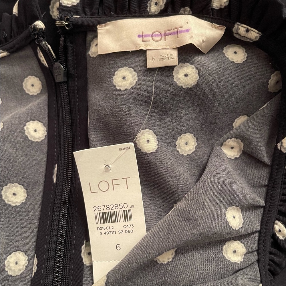 Loft Bloom Ruffle Tie Neck Dress - Picture 4 of 4